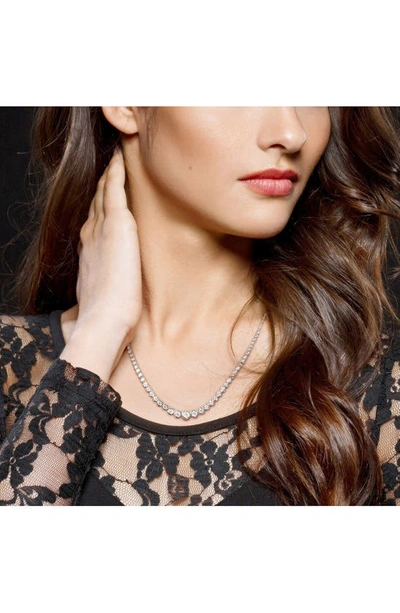 Delmar Dew Created Moissanite Necklace In White