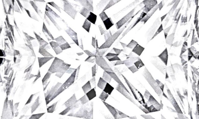 Delmar Square Created Moissanite Stud Earrings In White