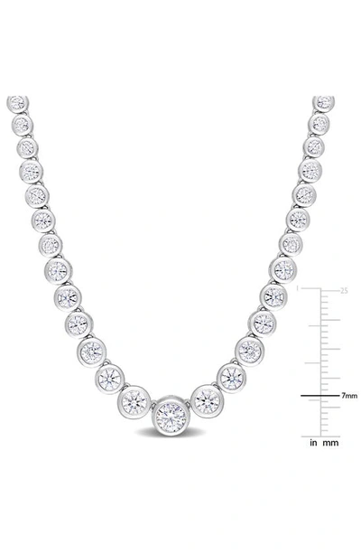 Shop Delmar Dew Created Moissanite Necklace In White