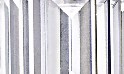 Delmar Octagon Cut Created Moissanite Lever Back Earrings In White