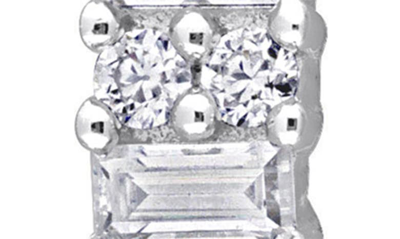 Delmar Created Moissanite Hoop Earrings In White