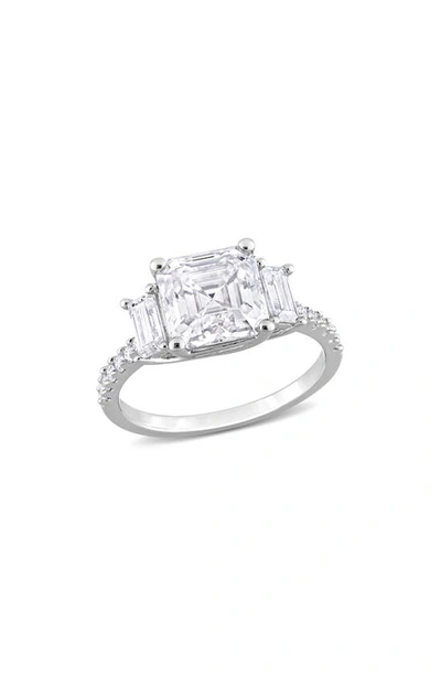 Shop Delmar Octagon Cut & Asscher Cut Moissanite Ring In White