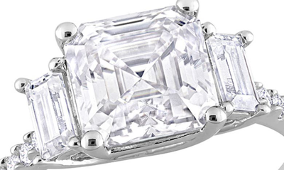 Shop Delmar Octagon Cut & Asscher Cut Moissanite Ring In White