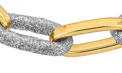 Delmar Contrast Enamel Oval Link Chain Necklace In Yellow