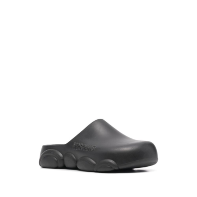 Moschino Synthetic Fibers Mules In Black