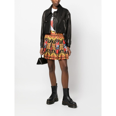 Shop Moschino Silk Skirt In Multicolor