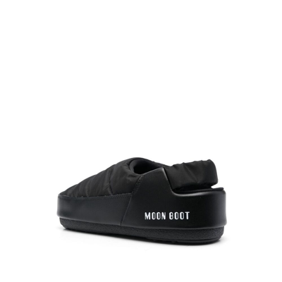 Moon Boot Mb Sandal Band Nylon Woman Sneakers Black Size 8-8.5 Textile Fibers In Black