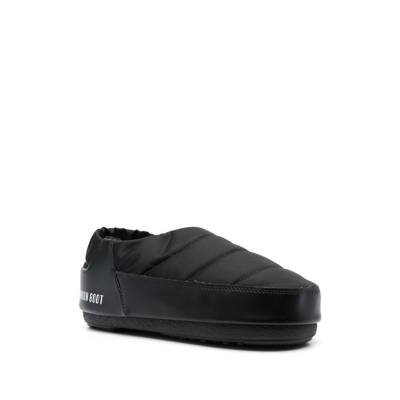 Moon Boot Mb Sandal Band Nylon Woman Sneakers Black Size 8-8.5 Textile Fibers In Black