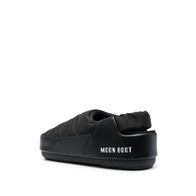 Moon Boot Mb Sandal Band Nylon Woman Sneakers Black Size 8-8.5 Textile Fibers In Black