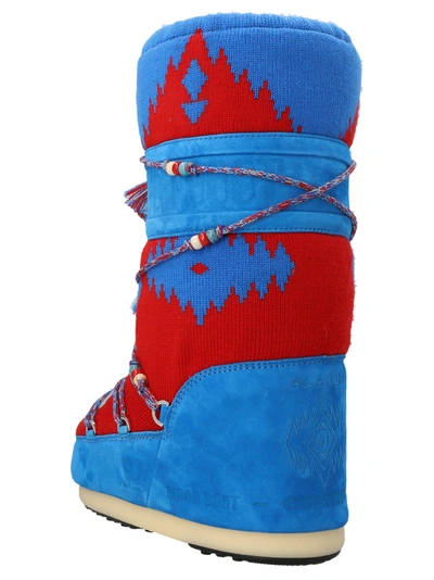 Shop Alanui Icon Knit Boots, Ankle Boots Multicolor