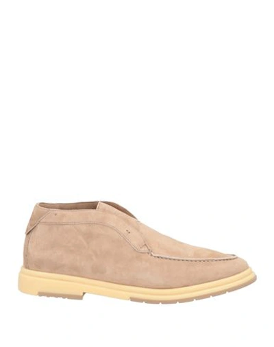Shop Andrea Ventura Firenze Man Ankle Boots Beige Size 9 Soft Leather