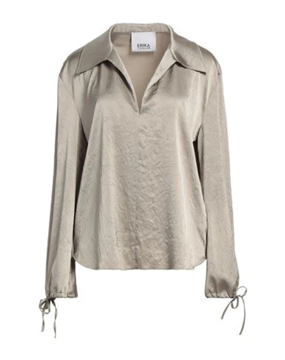 Shop Erika Cavallini Woman Top Dove Grey Size 6 Triacetate, Polyester