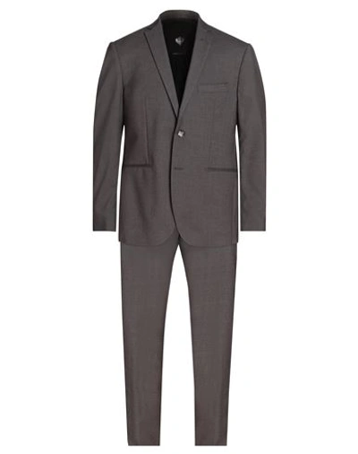 Shop Frankie Morello Man Suit Steel Grey Size 46 Cotton, Viscose, Elastane