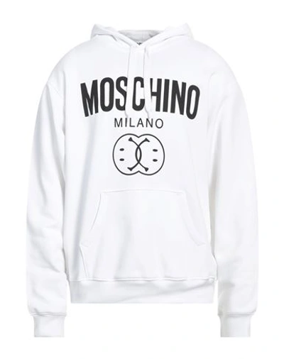 Shop Moschino Man Sweatshirt White Size 40 Organic Cotton
