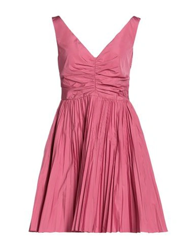 Red Valentino Woman Short Dress Magenta Size 4 Polyester In Magenta