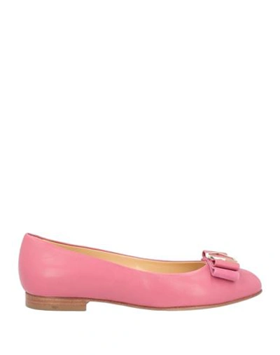 A.testoni Testoni Woman Ballet Flats Antique Rose Size 7 Soft Leather In Pink