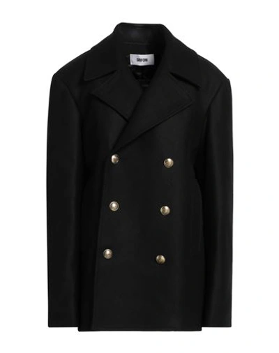 Shop Mauro Grifoni Grifoni Man Coat Black Size 42 Wool, Polyamide