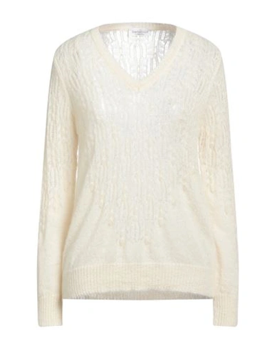 Shop Bellwood Woman Sweater Ivory Size M Mohair Wool, Alpaca Wool, Polyamide In White