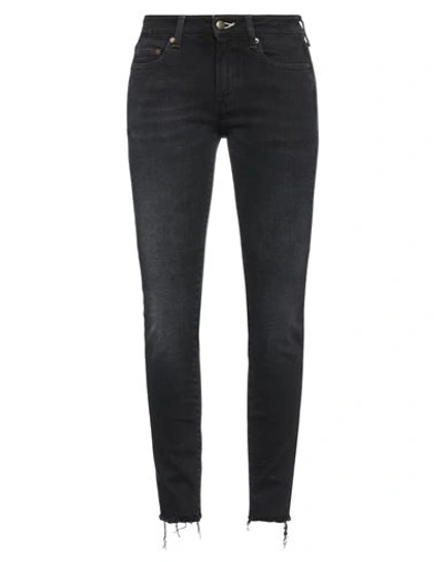 Washington Dee Cee Washington Dee-cee Woman Jeans Black Size 30 Organic Cotton, Recycled Elastane In Black