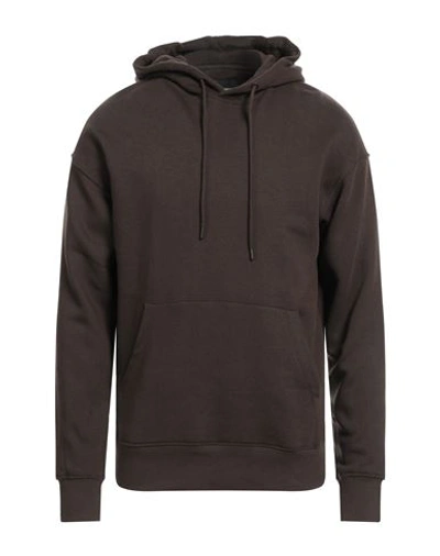 Shop Jack & Jones Man Sweatshirt Dark Brown Size Xxl Cotton, Polyester