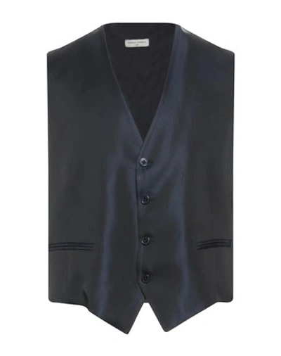 Shop Angelo Nardelli Man Tailored Vest Midnight Blue Size 40 Acetate