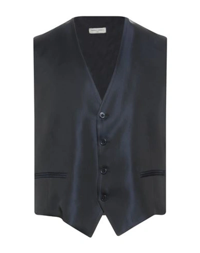 Angelo Nardelli Man Vest Midnight Blue Size 44 Acetate In Blue