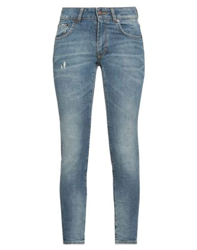 6397 Woman Jeans Blue Size 24 Cotton, Elastane In Blue