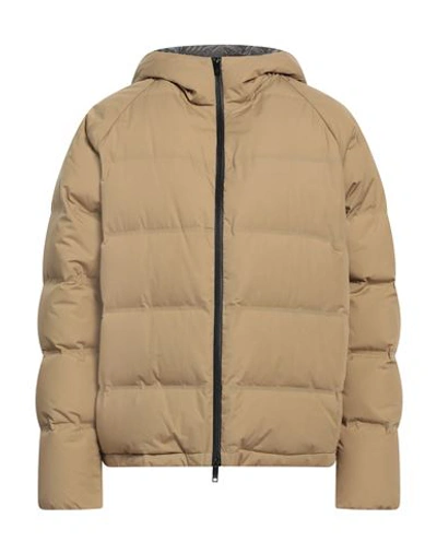 Shop Monobi Man Puffer Beige Size Xl Cotton