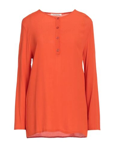 Le Streghe Woman Blouse Tomato Red Size S Viscose In Tomato Red