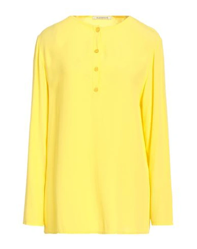 Shop Le Streghe Woman Top Yellow Size M Viscose