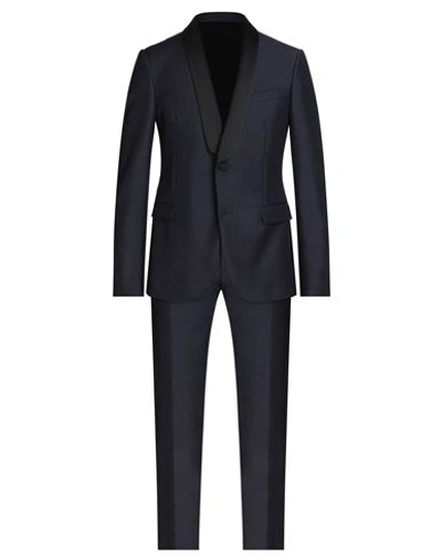 Shop Valentino Garavani Man Suit Midnight Blue Size 40 Wool, Viscose