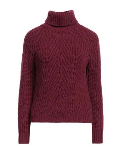 Shop Aragona Woman Turtleneck Garnet Size 8 Cashmere In Red