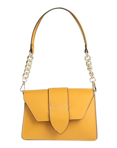 Shop Marc Ellis Woman Handbag Mustard Size - Soft Leather In Yellow