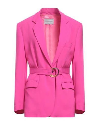 Shop Forte Dei Marmi Couture Woman Blazer Fuchsia Size 4 Polyester In Pink