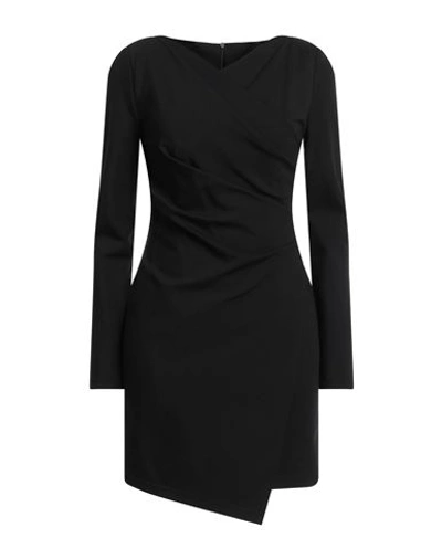 Plein Sud Woman Short Dress Black Size 4 Viscose, Polyamide, Elastane In Black