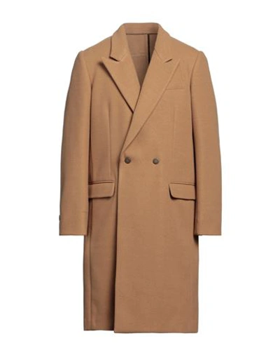 Shop Marsēm Man Coat Camel Size 40 Polyester In Beige