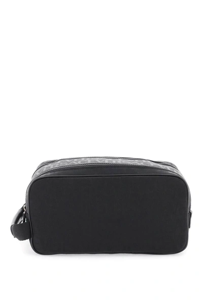 Shop Versace Allover 'neo Nylon' Beauty Case In Black