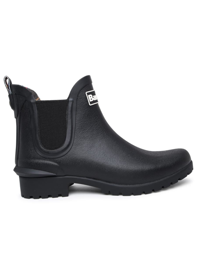 Shop Barbour Wilton Ankle Boots In Black Rubber Blend