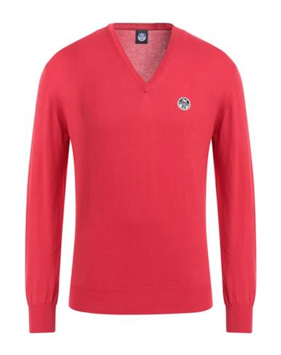 North Sails Sweaters In Tomato Red