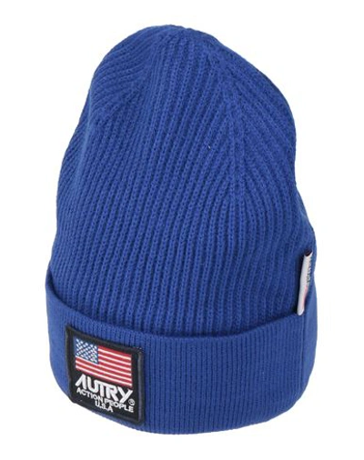 Shop Autry Man Hat Bright Blue Size Onesize Viscose, Polyester, Nylon