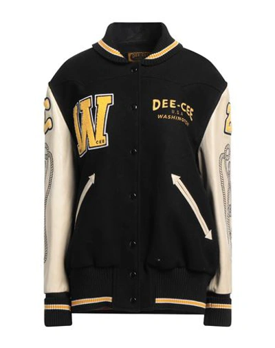 Washington Dee Cee Washington Dee-cee Woman Jacket Black Size 4 Wool, Polyamide In Black