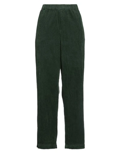 Shop Finger In The Nose Woman Pants Dark Green Size M Cotton