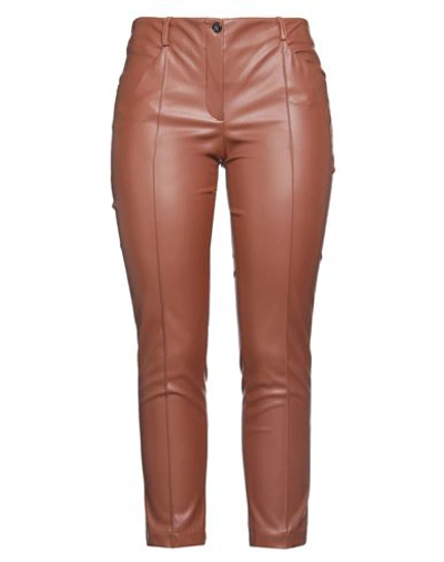 Thomas Rath Woman Pants Brown Size 12 Polyester, Polyurethane In Brown