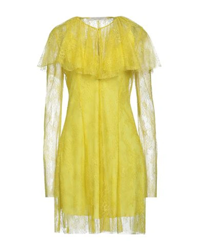 Shop Philosophy Di Lorenzo Serafini Woman Mini Dress Yellow Size 8 Polyamide