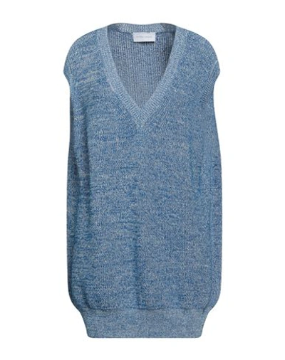 Shop Christian Wijnants Woman Sweater Blue Size S Cotton, Viscose, Nylon