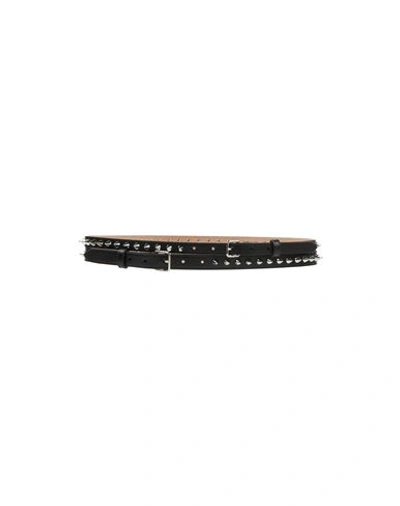 Shop Alexander Mcqueen Woman Belt Black Size 32 Soft Leather