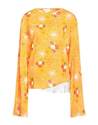 Shop Collina Strada Woman T-shirt Orange Size M Cotton
