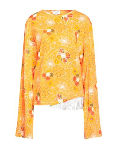 Collina Strada Woman T-shirt Orange Size M Cotton In Orange