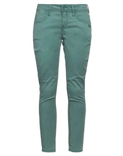 Shop Gang Woman Pants Green Size 24 Lyocell, Cotton, Elastane