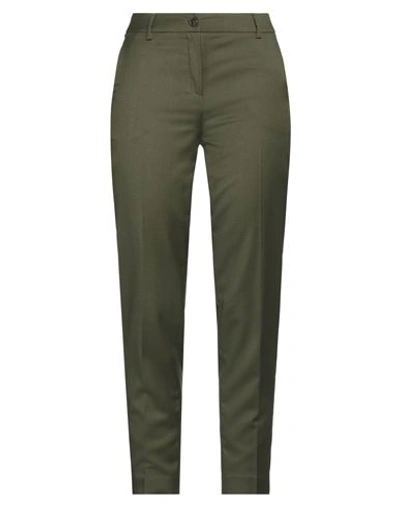 Shop Boutique Moschino Woman Pants Military Green Size 8 Polyester, Elastane